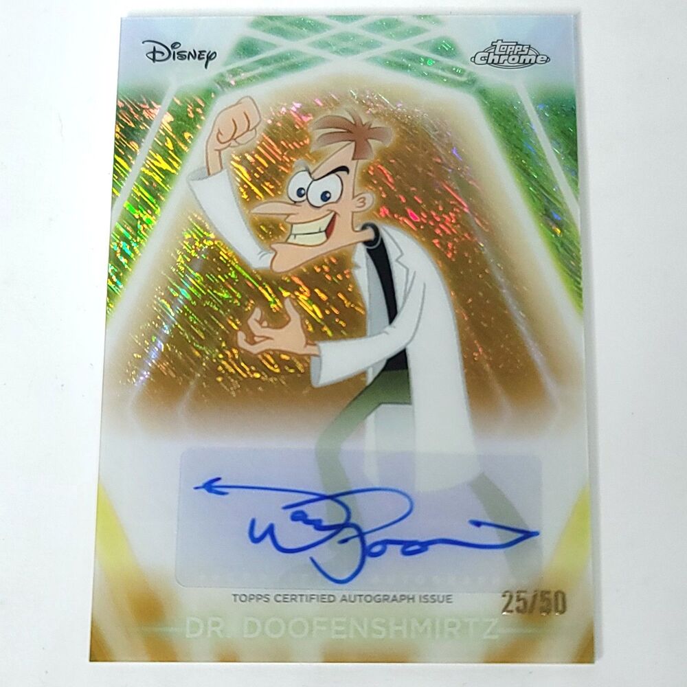 2026 Topps Disney Neon Dr. Doofenshmirtz Auto Refractor 25/50 Phineas Ferb Rare